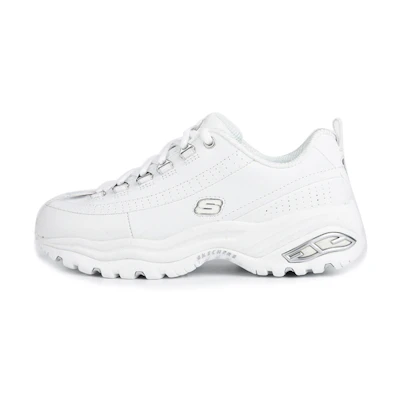 (W) Skechers D'Lites Low-Top Running Shoes White