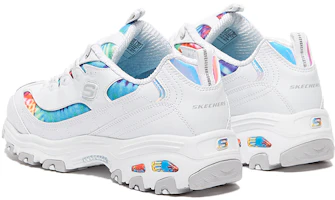 Shop Skechers D'Lites 低筒慢跑 女款 白