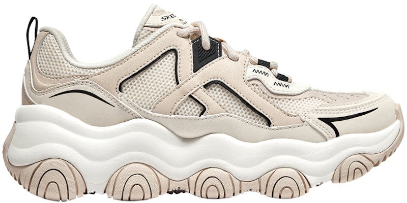 (Women) Skechers D'Lites Low 'Beige Teddy Bear' 149893-NTBK Order (Women) Skechers D'Lites Low 'Beige Teddy Bear' 149893-NTBK