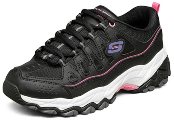 (W) Sepatu Skechers DLites 'Hitam Ungu Putih' 66666315-BLK Order (W) Sepatu Skechers DLites 'Hitam Ungu Putih' 66666315-BLK