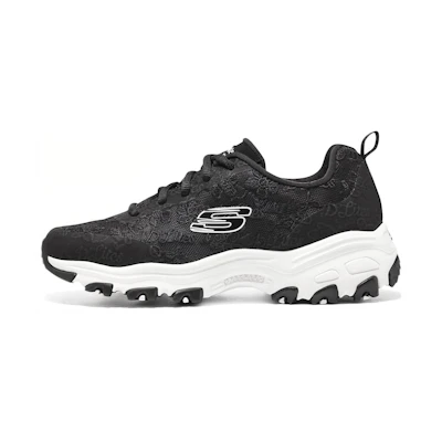 (W) Skechers D'Lites Low 'Black'