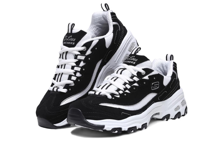Lookbook (Women) Skechers D'Lites Black/ White 11422-BKW