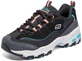 (W) Skechers D'Lites Low 'Hitam Biru Pink' 149589-BKMT Lookbook (W) Skechers D'Lites Low 'Hitam Biru Pink' 149589-BKMT