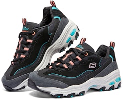(W) Skechers D'Lites Low 'Hitam Biru Pink' 149589-BKMT Shop (W) Skechers D'Lites Low 'Hitam Biru Pink' 149589-BKMT