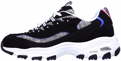 (Women) Skechers D'Lites Low-Top Running Shoes Black/Grey 149060-BKPR (Women) Skechers D'Lites Low-Top Running Shoes Black/Grey 149060-BKPR