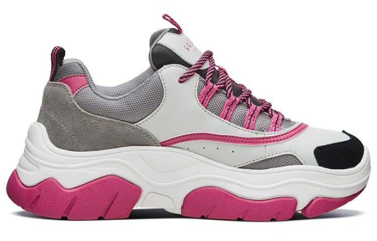 (W) Skechers Black Jack Low-Top Daddy Shoes Grey/White/Pink 圖 2