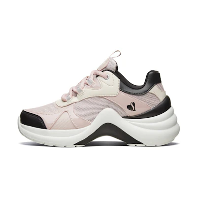 (W) Skechers D'Lites Low 'Black Pink'