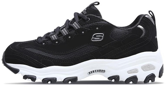 (W) Skechers D Lites Sepatu Hitam/Perak 11930-BLK Buy (W) Skechers D Lites Sepatu Hitam/Perak 11930-BLK