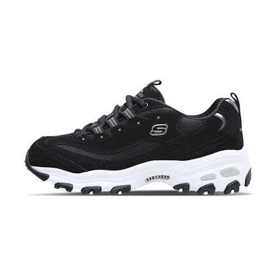(W) Skechers D lites Sneakers Black/Silver