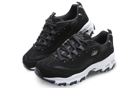 (W) Skechers D Lites Sepatu Hitam/Perak 11930-BLK Lookbook (W) Skechers D Lites Sepatu Hitam/Perak 11930-BLK