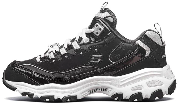 women-skechers-d-lites-low-black-white-grey-12242-bkw