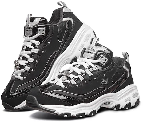 (W) 斯凯奇 D'Lites 经典跑鞋 黑白灰 12242-BKW Lookbook (W) 斯凯奇 D'Lites 经典跑鞋 黑白灰 12242-BKW