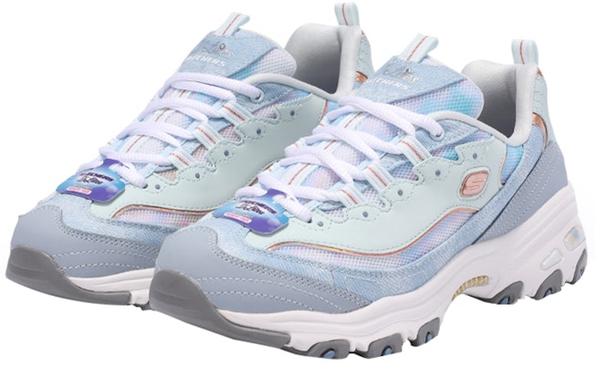 (Women) Skechers D Lites Sneakers Light-Blue 149251-LBMT Lookbook (Women) Skechers D Lites Sneakers Light-Blue 149251-LBMT