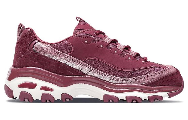 Order Skechers D'LITES 減震耐磨回彈 低幫 運動休閒鞋 女款 酒紅色
