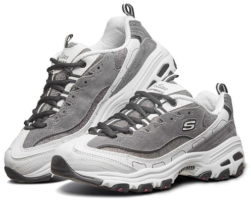 Skechers D‘LITES 低筒 休閒運動鞋 女款 炭灰色 Lookbook Skechers D‘LITES 低筒 休閒運動鞋 女款 炭灰色