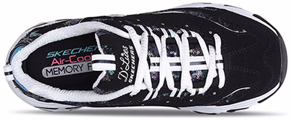 (Women) Skechers D'Lites Low-Top Sneakers Black/White 11916-BKW Shop (Women) Skechers D'Lites Low-Top Sneakers Black/White 11916-BKW