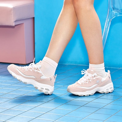 (W) Skechers D'lites 斯凯奇老爹鞋 粉白色时尚运动鞋 11930-LPKW Sizing (W) Skechers D'lites 斯凯奇老爹鞋 粉白色时尚运动鞋 11930-LPKW