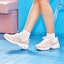 Sizing (W) Skechers D'lites 斯凯奇老爹鞋 粉白色时尚运动鞋 11930-LPKW