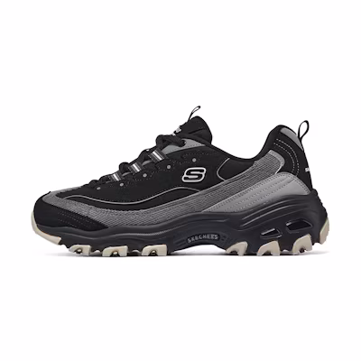 (W) Skechers D'Lites Low 'Milk Tea Bear - Black'