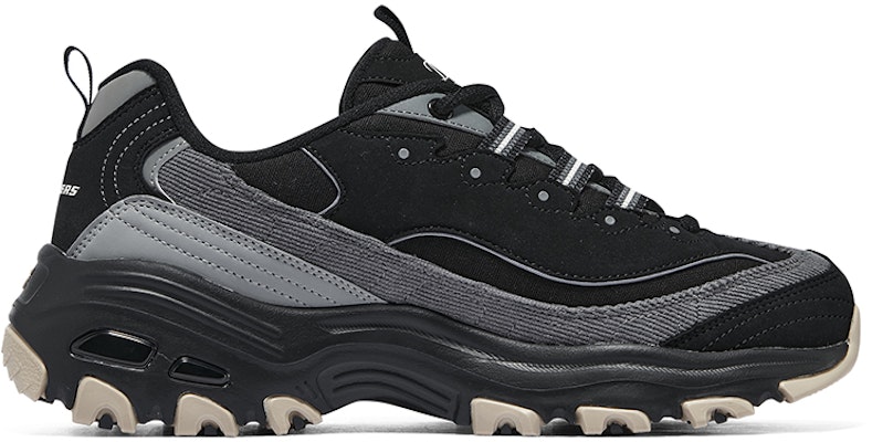 (Women) Skechers D'Lites Low 'Milk Tea Bear - Black' 896264-BKGY Order (Women) Skechers D'Lites Low 'Milk Tea Bear - Black' 896264-BKGY