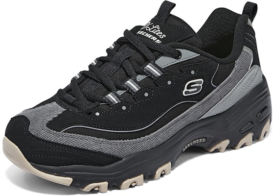 (Women) Skechers D'Lites Low 'Milk Tea Bear - Black' 896264-BKGY Lookbook (Women) Skechers D'Lites Low 'Milk Tea Bear - Black' 896264-BKGY