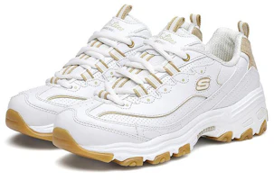 Lookbook Skechers D'lites 低筒舒適懷舊鞋 女款 乳白色