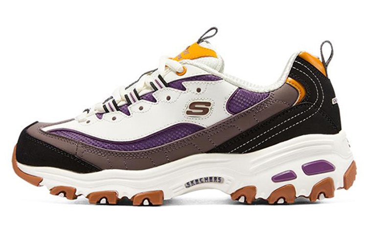 (Women) Skechers D'lites 1.0 Sneakers 'White Brown Black' 66666179-NTMT
