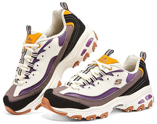 (W) スケッチャーズ D'Lites 1.0 白茶黒 66666179-NTMT Lookbook (W) スケッチャーズ D'Lites 1.0 白茶黒 66666179-NTMT