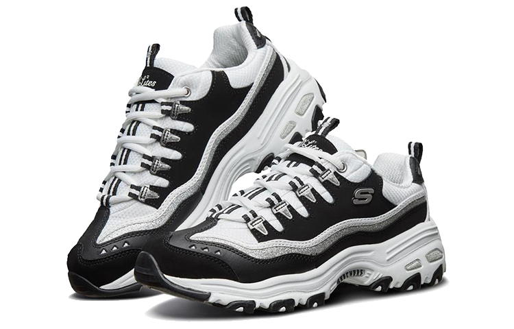 Buy (Women) Skechers D'lites-New Retro 'Black White Silver' 11914