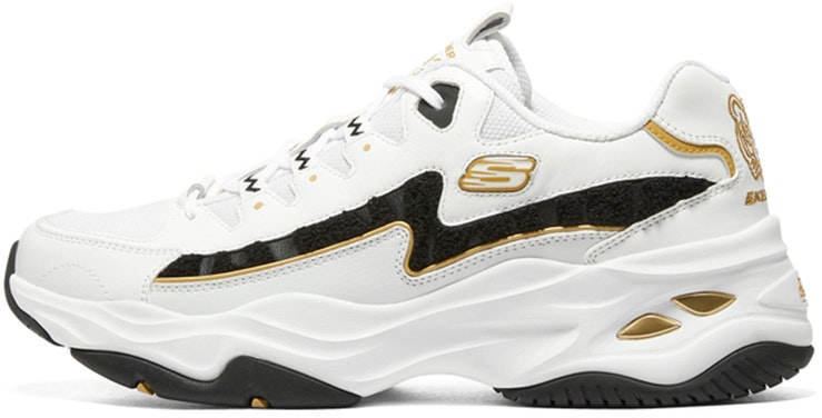 women-skechers-d-lites-low-new-year-series-white-black-gold-896069-wbgd
