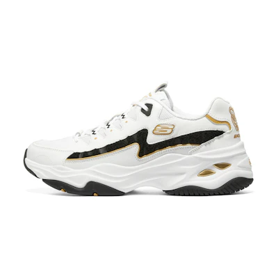 (W) Skechers D'lites 4.0 'White Black Gold'