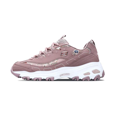 (W) Skechers D'Lites Low-top Clunky Shoes Pink