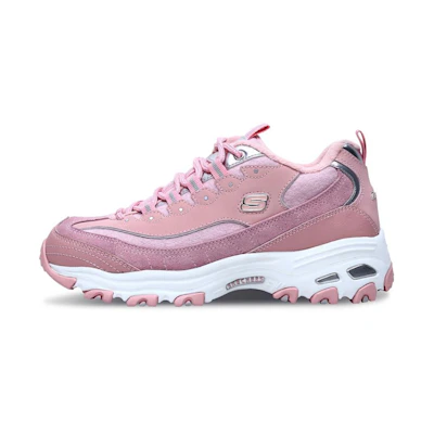 (W) Skechers D'lites Sports Shoes Pink/Red/White