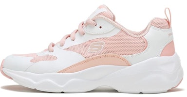 (Women) Skechers D lites Low Running Shoes White/Pink 88888415-WPK (Women) Skechers D lites Low Running Shoes White/Pink 88888415-WPK