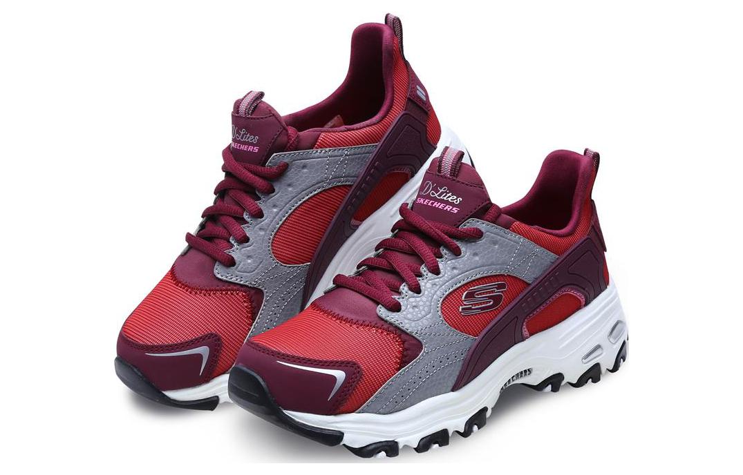 Lookbook (W) 스케쳐스 딜라이트 로우 '레드' (Skechers D'Lites Low '레드') 66666064-RDMT