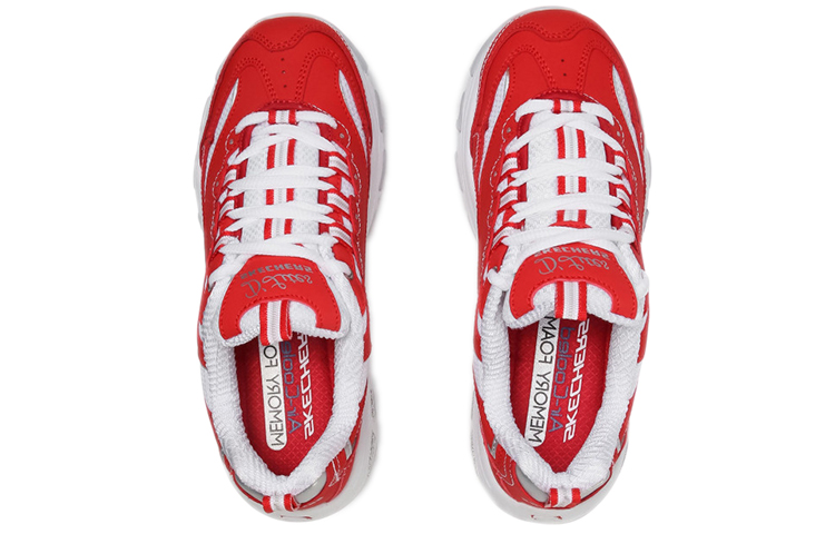 Lookbook (W) 스케쳐스 딜라이트 로우 '레드 화이트' 11930-RDW