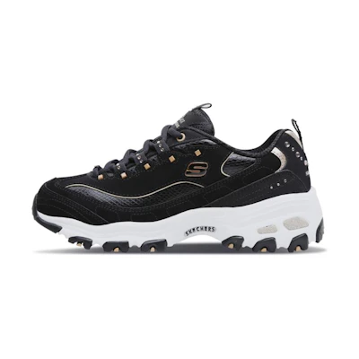 (W) Skechers D'Lites Black