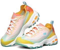 (W) Skechers D Lites 1.0 Sepatu Lari Rendah Kuning/Hijau/Oranye 149235-YLMT Lookbook (W) Skechers D Lites 1.0 Sepatu Lari Rendah Kuning/Hijau/Oranye 149235-YLMT