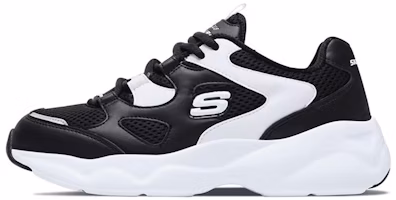 (Women) Skechers D'Lites Low-Top Daddy Shoes White/Black 88888129-BLK (Women) Skechers D'Lites Low-Top Daddy Shoes White/Black 88888129-BLK
