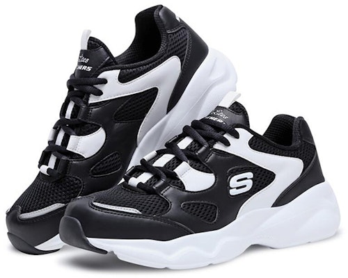 Skechers D‘Lites 低筒老爹鞋 女款 白黑 Order Skechers D‘Lites 低筒老爹鞋 女款 白黑