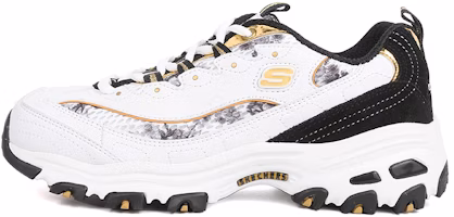 (Women) Skechers D'Lites Low-Top Running Shoes White/Black 99999957-WBGD (Women) Skechers D'Lites Low-Top Running Shoes White/Black 99999957-WBGD