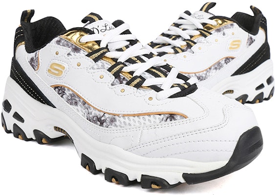 Skechers D‘Lites 低幫跑步鞋 女款 白黑 Shop Skechers D‘Lites 低幫跑步鞋 女款 白黑