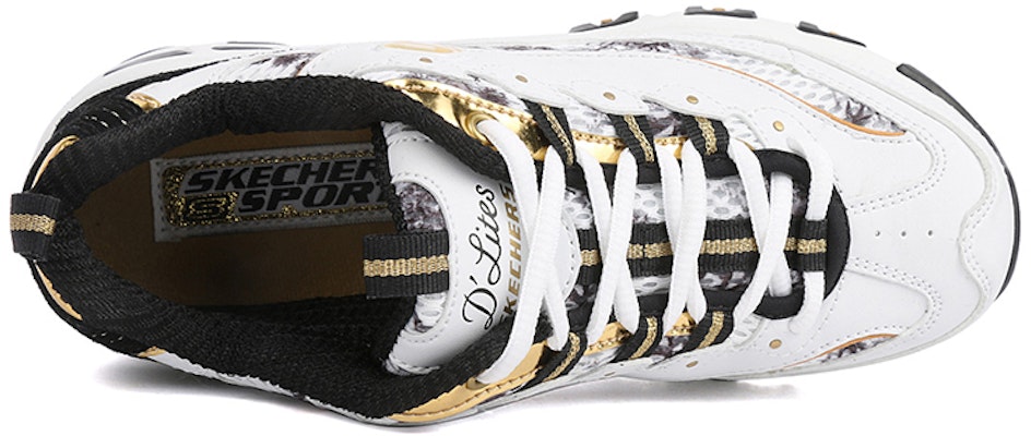 Skechers D‘Lites 低幫跑步鞋 女款 白黑 Purchase Skechers D‘Lites 低幫跑步鞋 女款 白黑