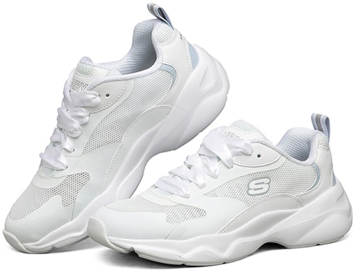 Skechers D'Lites 低幫休閒老爹鞋 女款 白藍色 Order Skechers D'Lites 低幫休閒老爹鞋 女款 白藍色