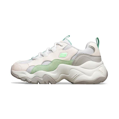 (W) Skechers D'Lites 3.0 'White Gray Green'