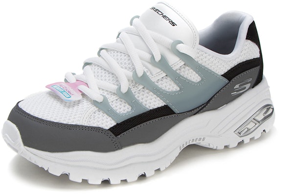 (W) Skechers D'Lites Sepatu Daddy Low-Top Putih/Abu-Abu 66666253-BKW Lookbook (W) Skechers D'Lites Sepatu Daddy Low-Top Putih/Abu-Abu 66666253-BKW