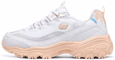 (Women) Skechers D'Lites Low 'White Orange' 896192-WOR (Women) Skechers D'Lites Low 'White Orange' 896192-WOR