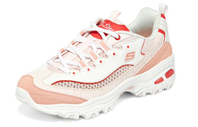 Lookbook Skechers D‘lites 低筒舒適老爹鞋 女款 白粉