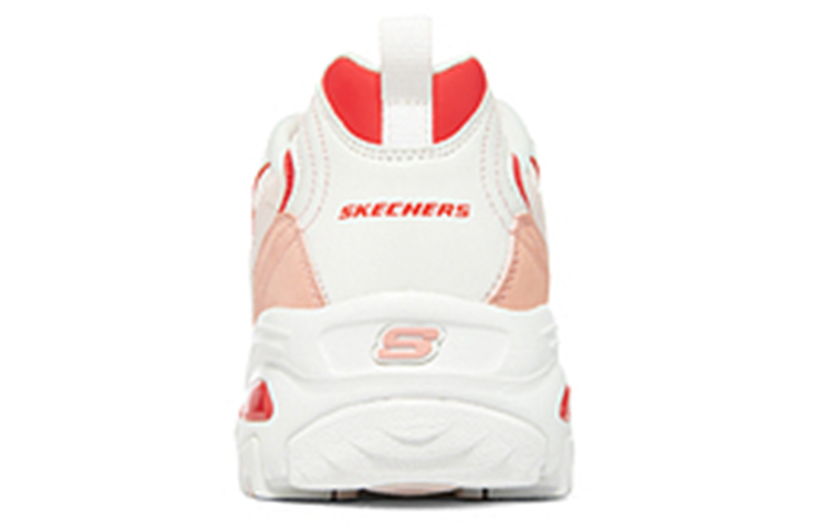 Shop Skechers D‘lites 低筒舒適老爹鞋 女款 白粉