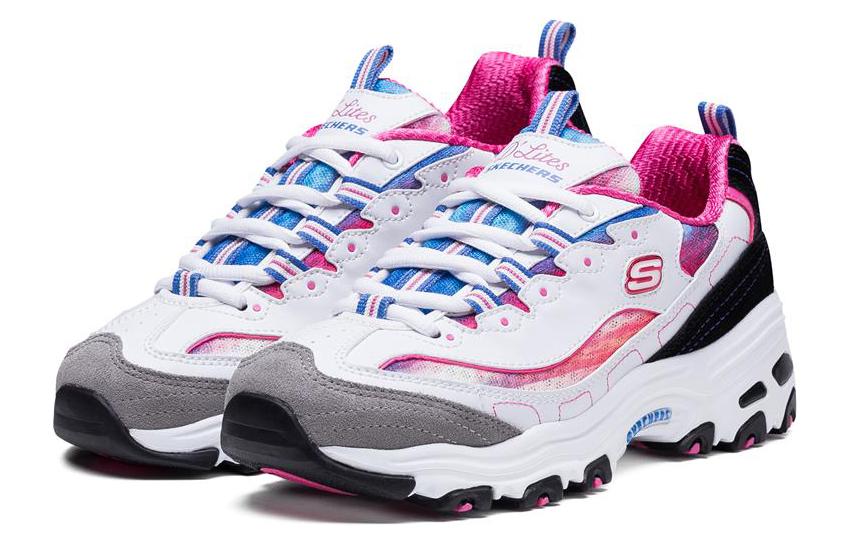 Lookbook (W) Skechers D'Lites Low 'Putih Pink' 99999956-BKFS